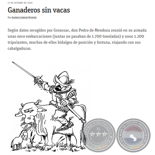 GANADEROS SIN VACAS - Por GUSTAVO LATERZA RIVAROLA - Domingo, 17 de Octubre de 2010